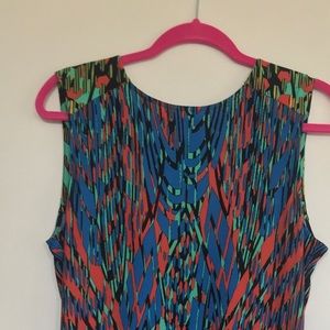 NEW BCBG Sharkbite Multicolor Dress